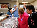Grandma Carroll's and Aunt Cindy's first glimpse
