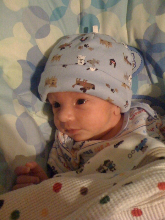 Hayden's first day home