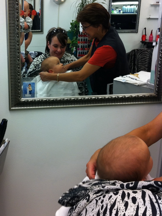Hayden 1st haircut
